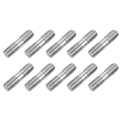 Harfington Uxcell 10Pcs M8x30mm 304 Stainless Steel Double End Threaded Stud Screw