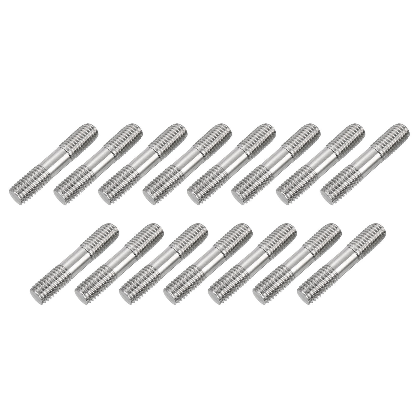 uxcell Uxcell 15Pcs M8x40mm 304 Stainless Steel Double End Threaded Stud Screw