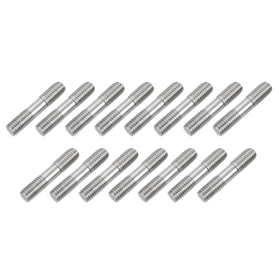 Harfington Uxcell 15Pcs M8x40mm 304 Stainless Steel Double End Threaded Stud Screw