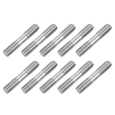 Harfington Uxcell 10Pcs M8x45mm 304 Stainless Steel Double End Threaded Stud Screw