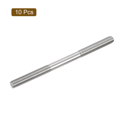 Harfington Uxcell 10Pcs M8x120mm 304 Stainless Steel Double End Threaded Stud Screw