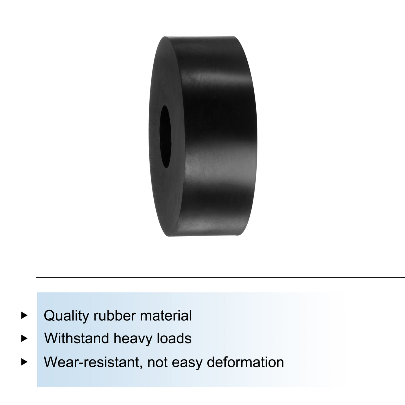 uxcell Uxcell 4pcs Rubber Spacers 80mm OD x 26mm ID x 30mm Height Round Anti Vibration Spacer