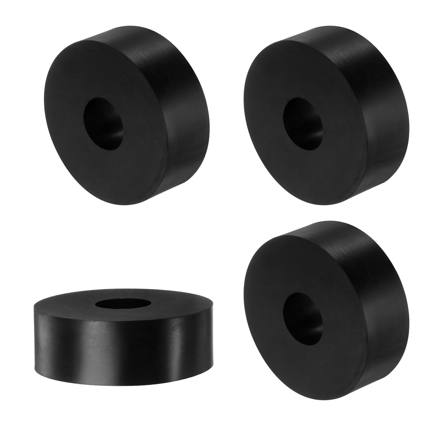 uxcell Uxcell 4pcs Rubber Spacers 80mm OD x 26mm ID x 30mm Height Round Anti Vibration Spacer