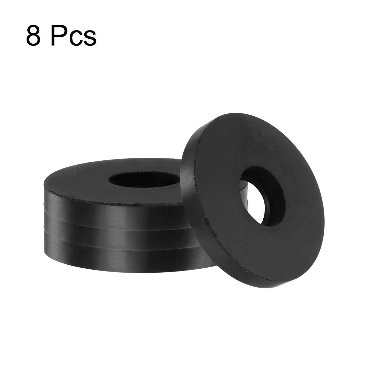 uxcell Uxcell 8pcs Rubber Spacers 40mm OD x 15mm ID x 5mm Height Round Anti Vibration Spacer