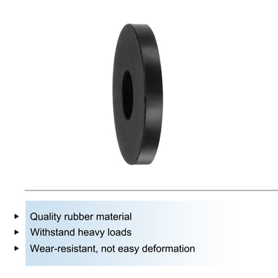 Harfington Uxcell 8pcs Rubber Spacers 40mm OD x 15mm ID x 5mm Height Round Anti Vibration Spacer