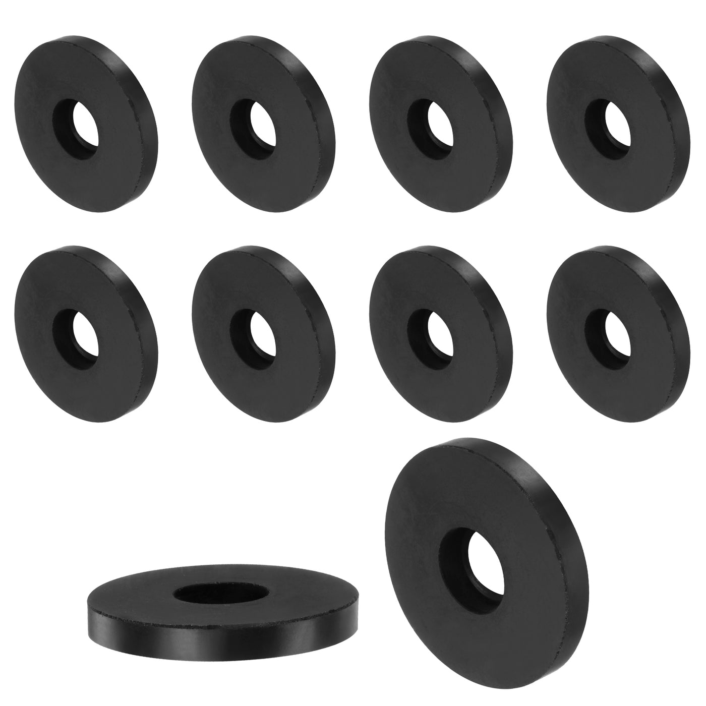 uxcell Uxcell 8pcs Rubber Spacers 40mm OD x 15mm ID x 5mm Height Round Anti Vibration Spacer