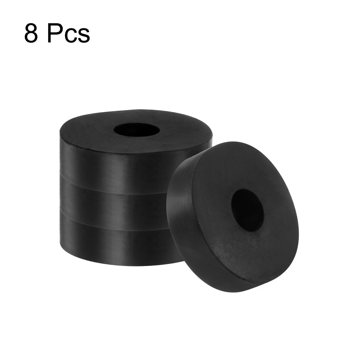 uxcell Uxcell 8pcs Rubber Spacers 40mm OD x 12mm ID x 10mm Height Round Anti Vibration Spacer