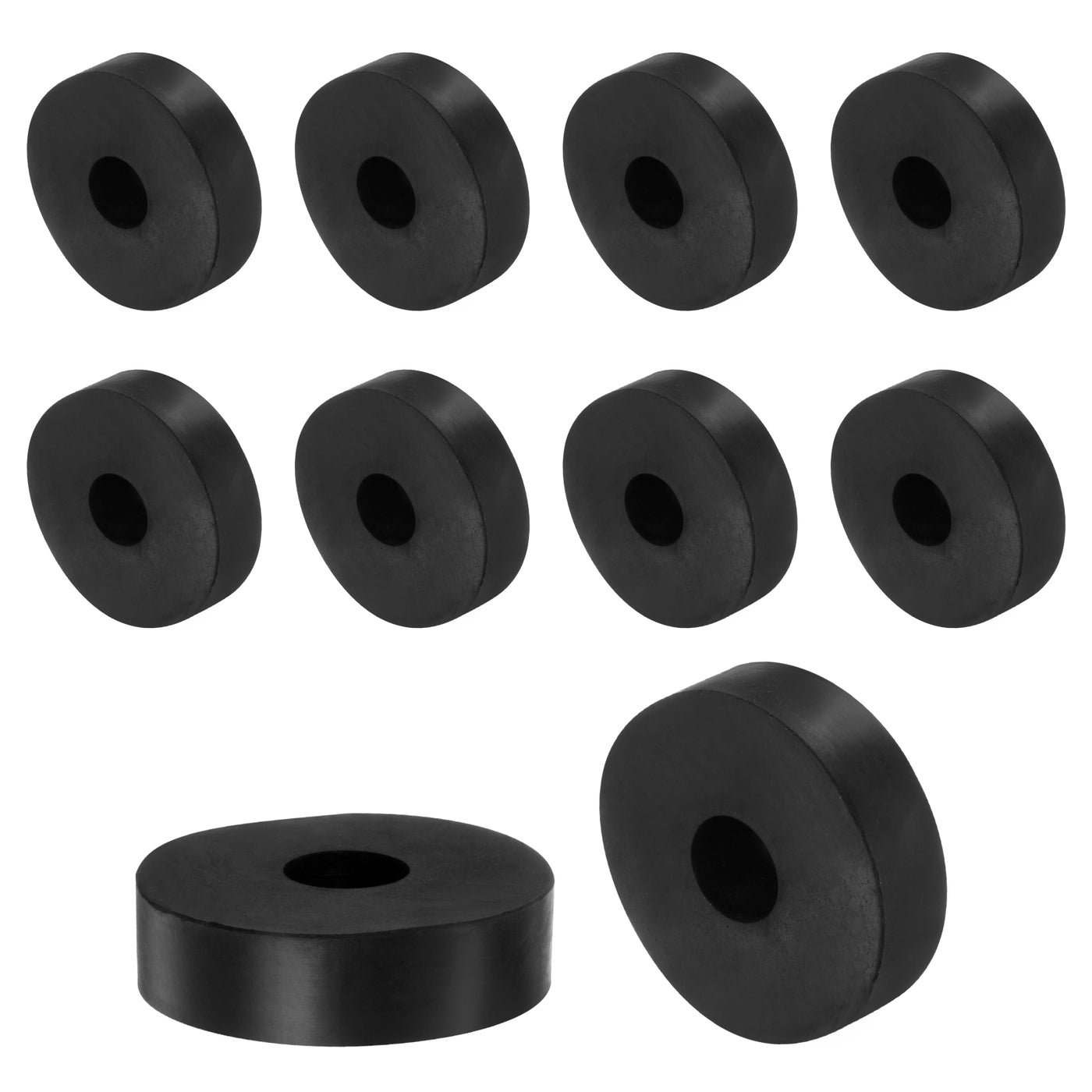 uxcell Uxcell 8pcs Rubber Spacers 40mm OD x 12mm ID x 10mm Height Round Anti Vibration Spacer