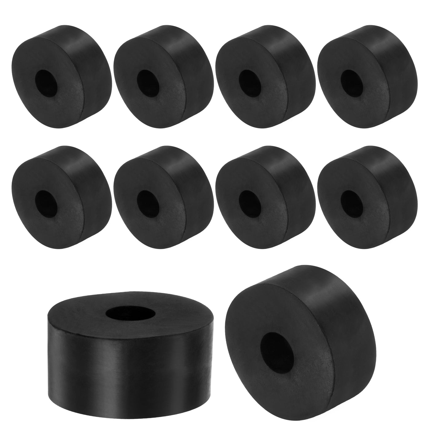 uxcell Uxcell 8pcs Rubber Spacers 40mm OD x 12mm ID x 20mm Height Round Anti Vibration Spacer