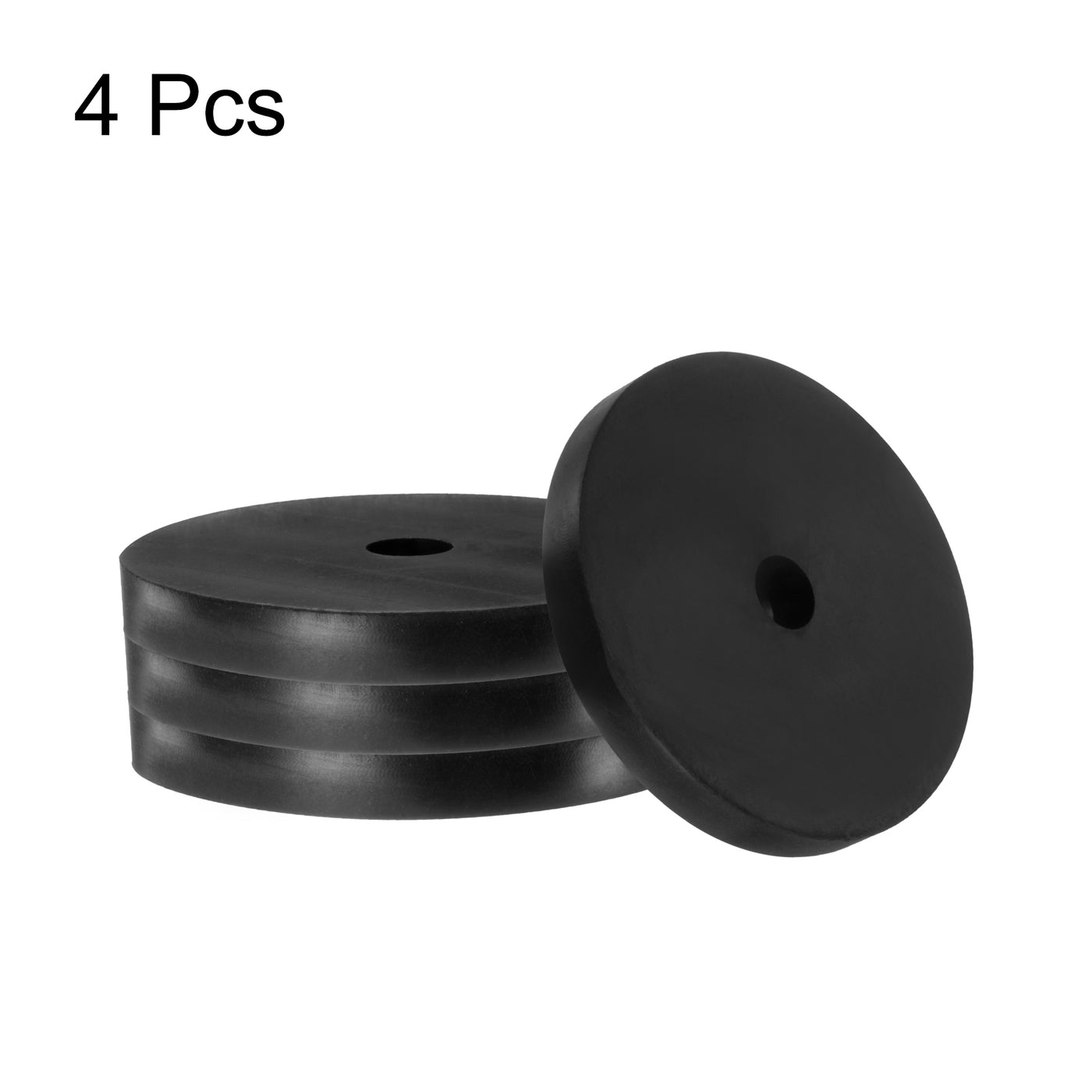 uxcell Uxcell 4pcs Rubber Spacers 80mm OD x 12mm ID x 10mm Height Round Anti Vibration Spacer