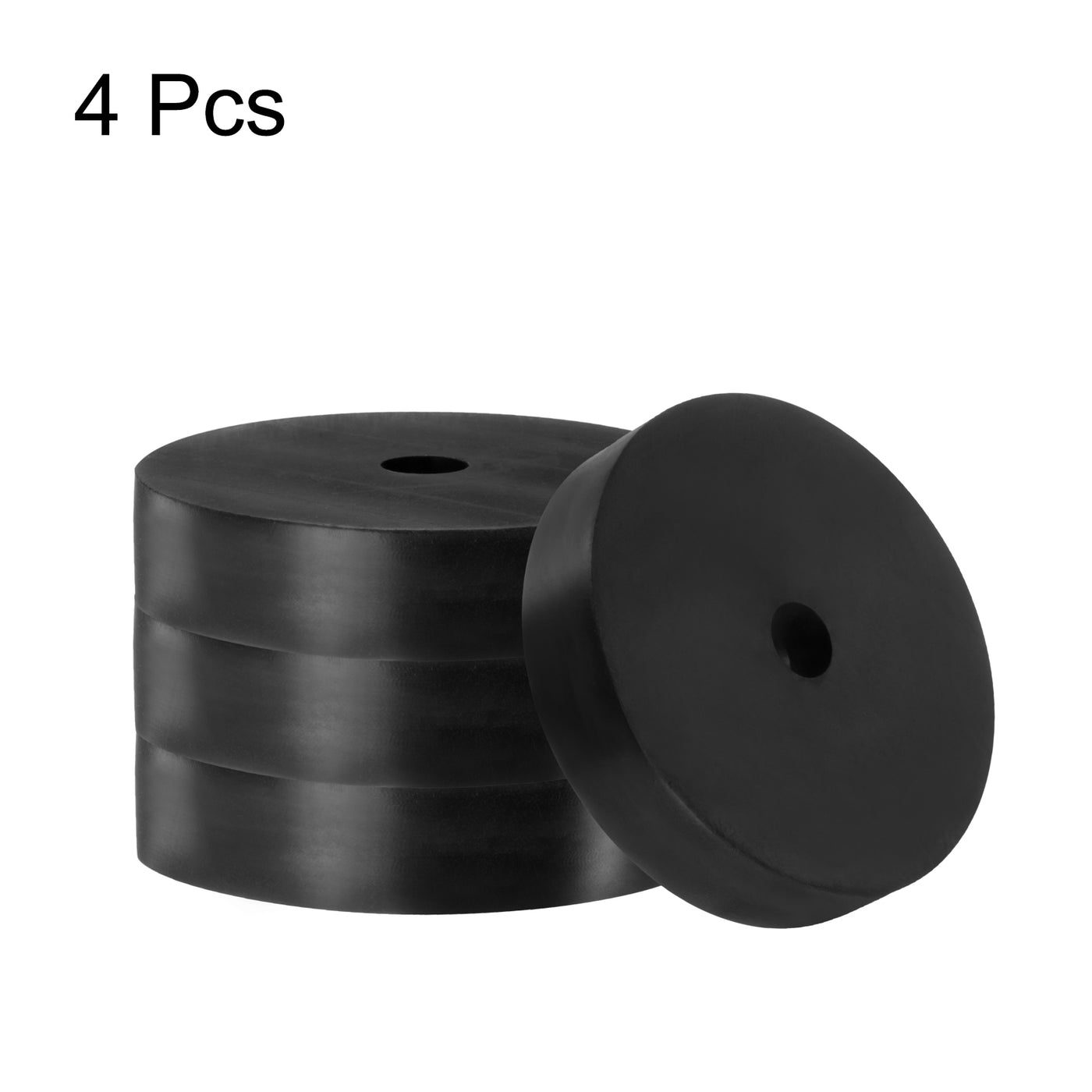 uxcell Uxcell 4pcs Rubber Spacers 80mm OD x 12mm ID x 20mm Height Round Anti Vibration Spacer