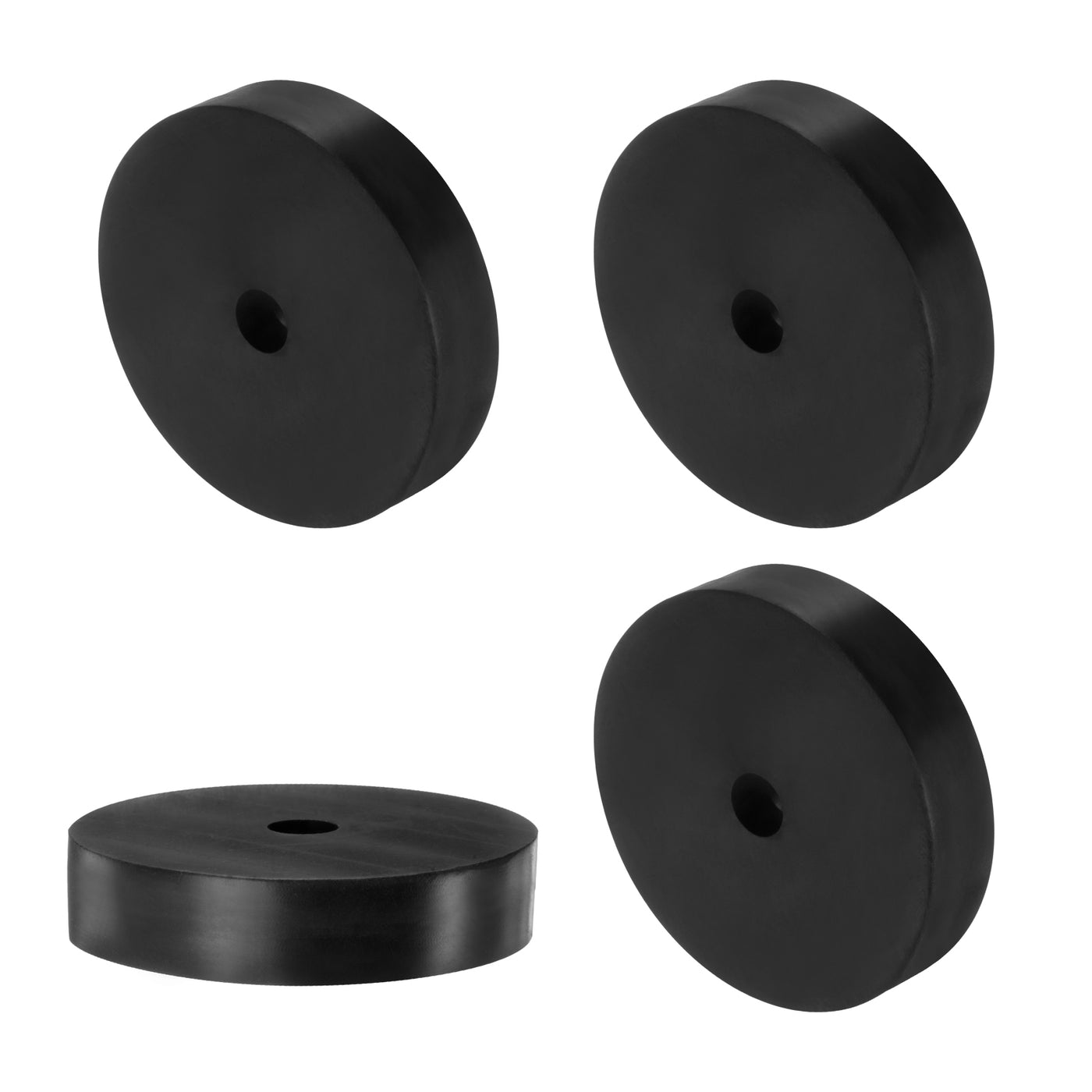 uxcell Uxcell 4pcs Rubber Spacers 80mm OD x 12mm ID x 20mm Height Round Anti Vibration Spacer