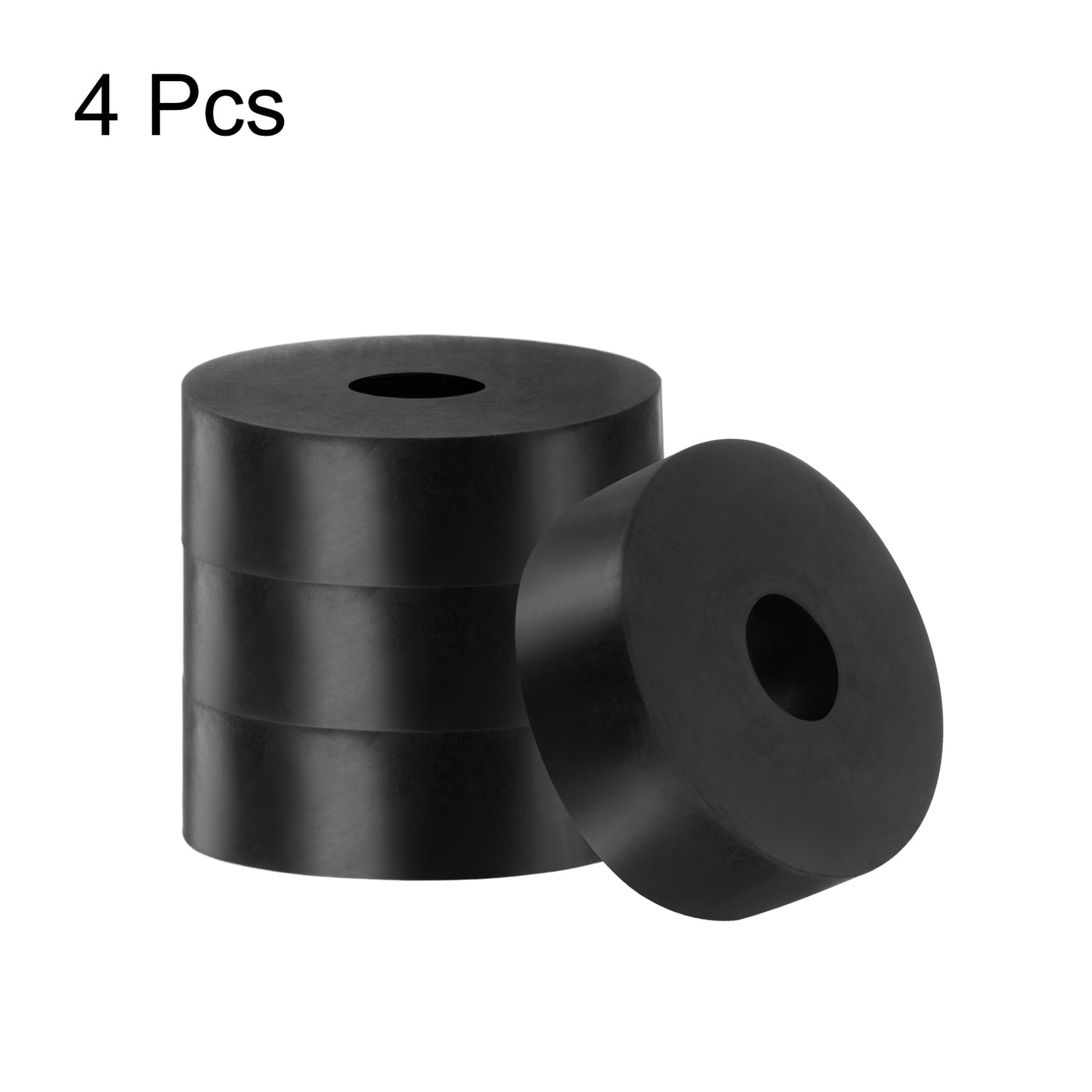 uxcell Uxcell 4pcs Rubber Spacers 60mm OD x 20mm ID x 20mm Height Round Anti Vibration Spacer