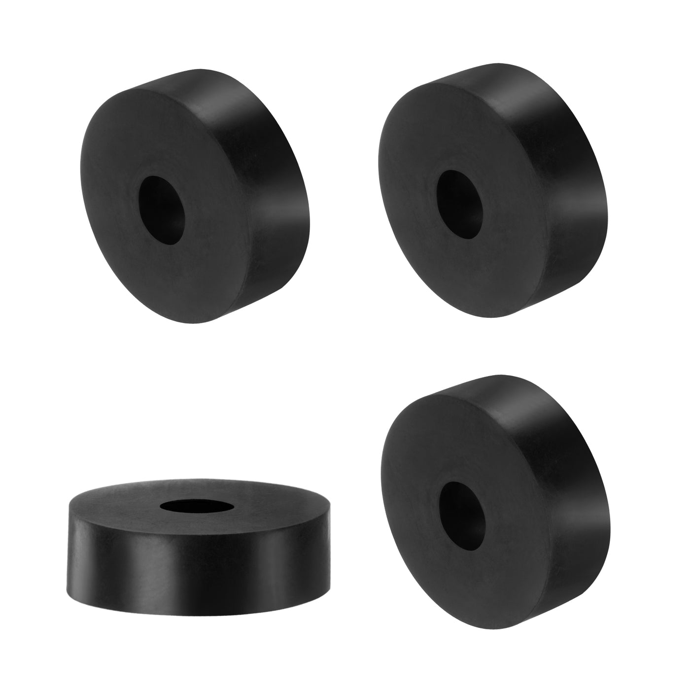 uxcell Uxcell 4pcs Rubber Spacers 60mm OD x 20mm ID x 20mm Height Round Anti Vibration Spacer