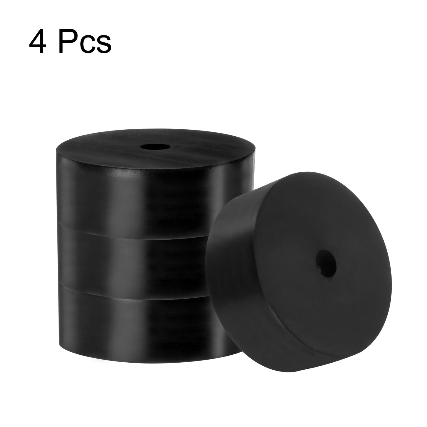 uxcell Uxcell 4pcs Rubber Spacers 80mm OD x 12mm ID x 30mm Height Round Anti Vibration Spacer