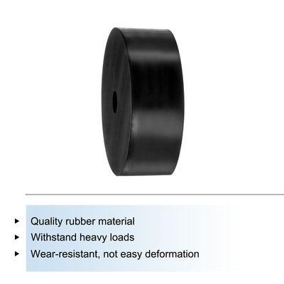 Harfington Uxcell 4pcs Rubber Spacers 80mm OD x 12mm ID x 30mm Height Round Anti Vibration Spacer