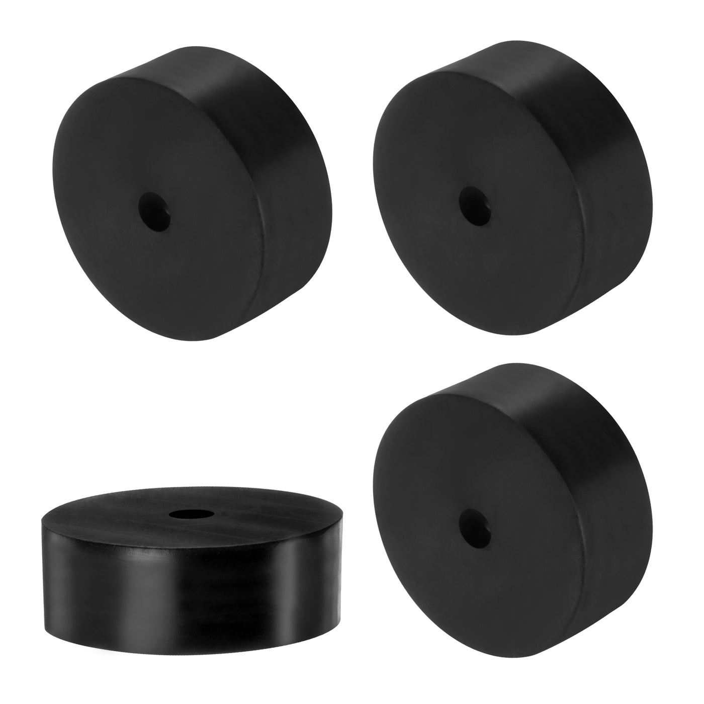 uxcell Uxcell 4pcs Rubber Spacers 80mm OD x 12mm ID x 30mm Height Round Anti Vibration Spacer