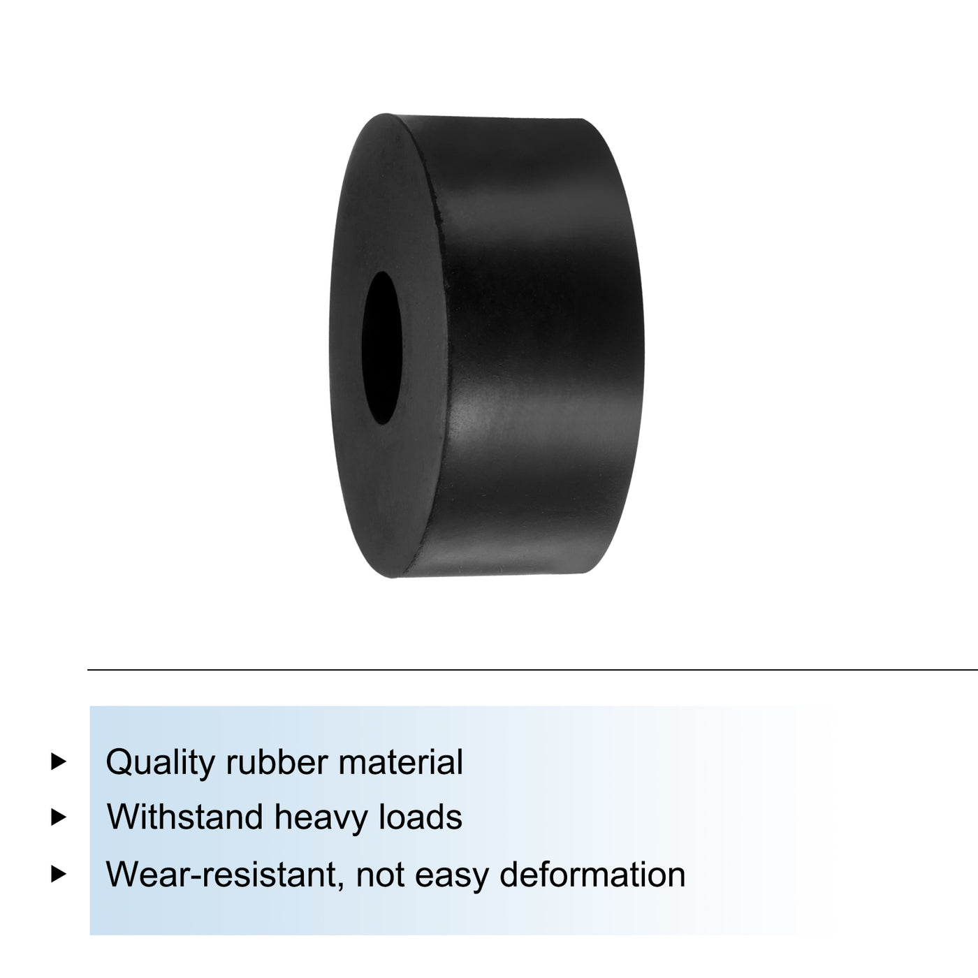 uxcell Uxcell 4pcs Rubber Spacers 70mm OD x 15mm ID x 30mm Height Round Anti Vibration Spacer