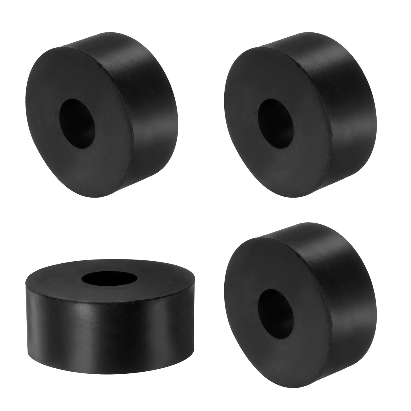 uxcell Uxcell 4pcs Rubber Spacers 70mm OD x 15mm ID x 30mm Height Round Anti Vibration Spacer