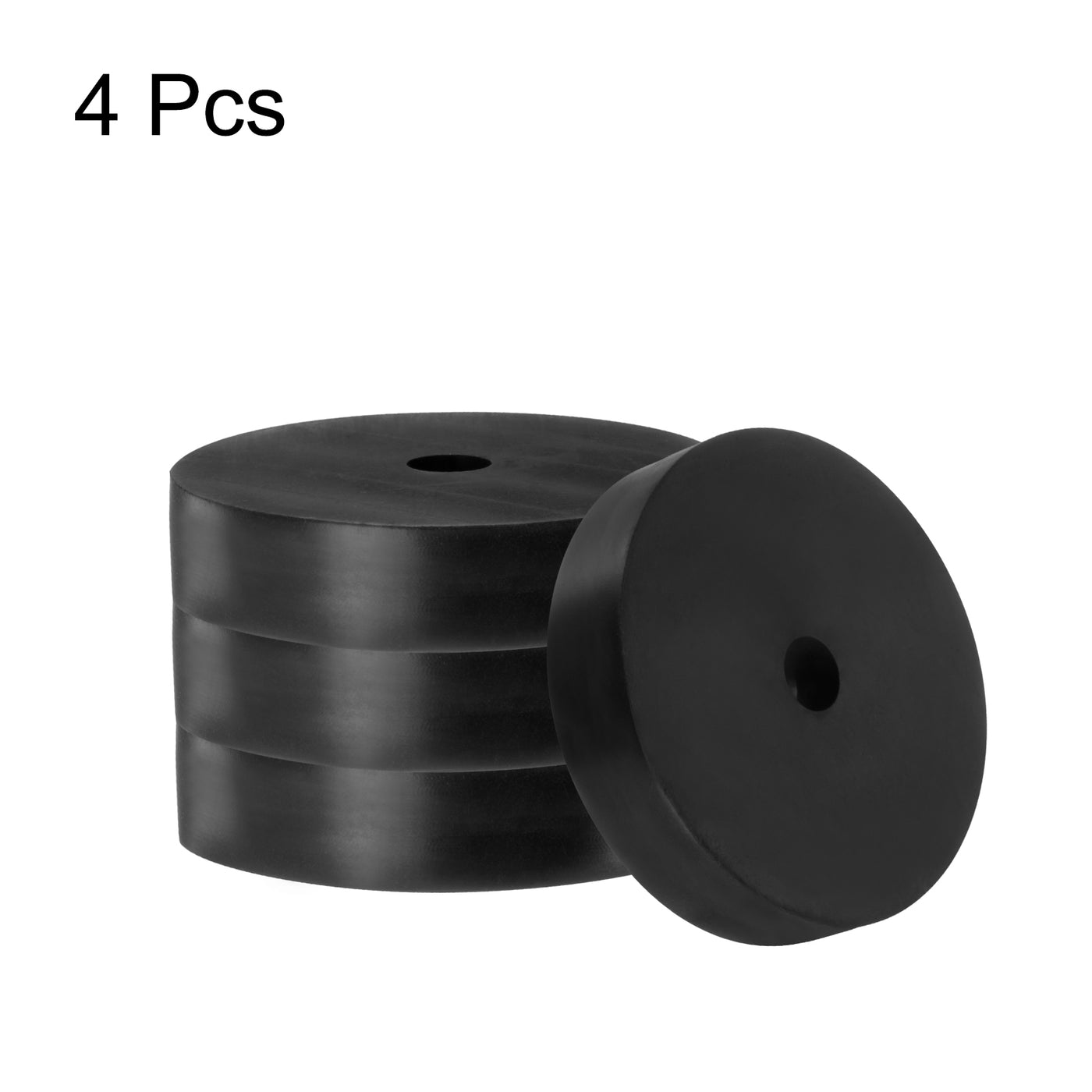 uxcell Uxcell 4pcs Rubber Spacers 70mm OD x 12mm ID x 20mm Height Round Anti Vibration Spacer