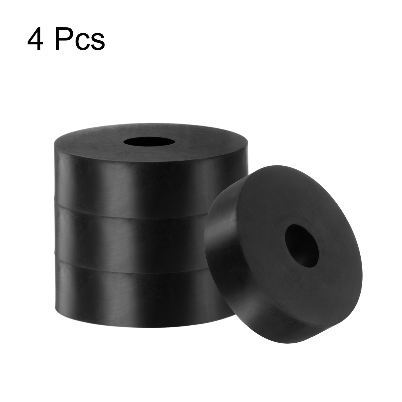 uxcell Uxcell 4pcs Rubber Spacers 70mm OD x 20mm ID x 20mm Height Round Anti Vibration Spacer