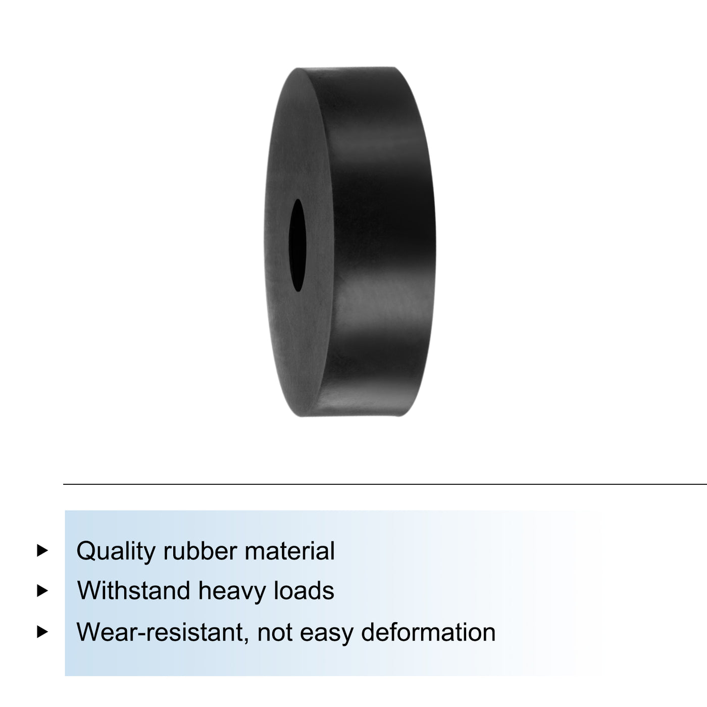 uxcell Uxcell 4pcs Rubber Spacers 70mm OD x 20mm ID x 20mm Height Round Anti Vibration Spacer