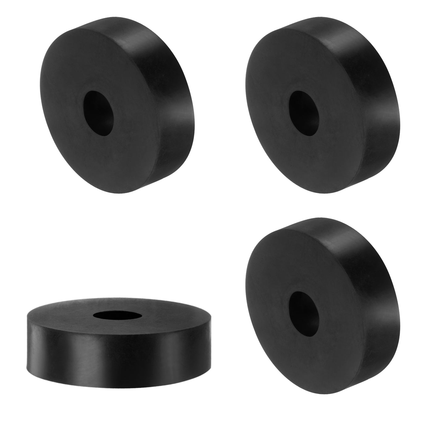 uxcell Uxcell 4pcs Rubber Spacers 70mm OD x 20mm ID x 20mm Height Round Anti Vibration Spacer