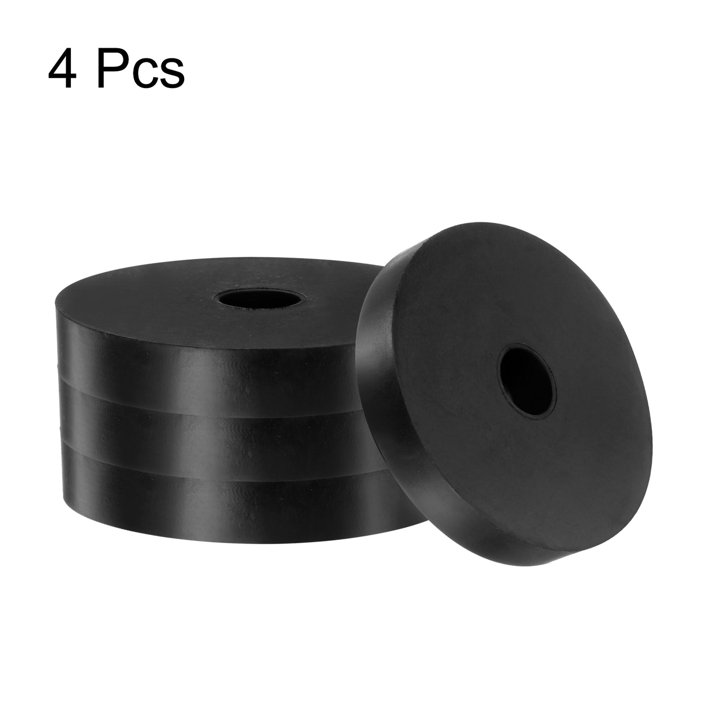 uxcell Uxcell 4pcs Rubber Spacers 60mm OD x 12mm ID x 10mm Height Round Anti Vibration Spacer