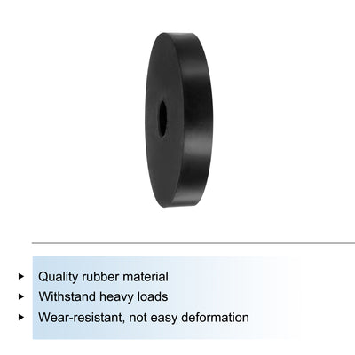 Harfington Uxcell 4pcs Rubber Spacers 60mm OD x 12mm ID x 10mm Height Round Anti Vibration Spacer