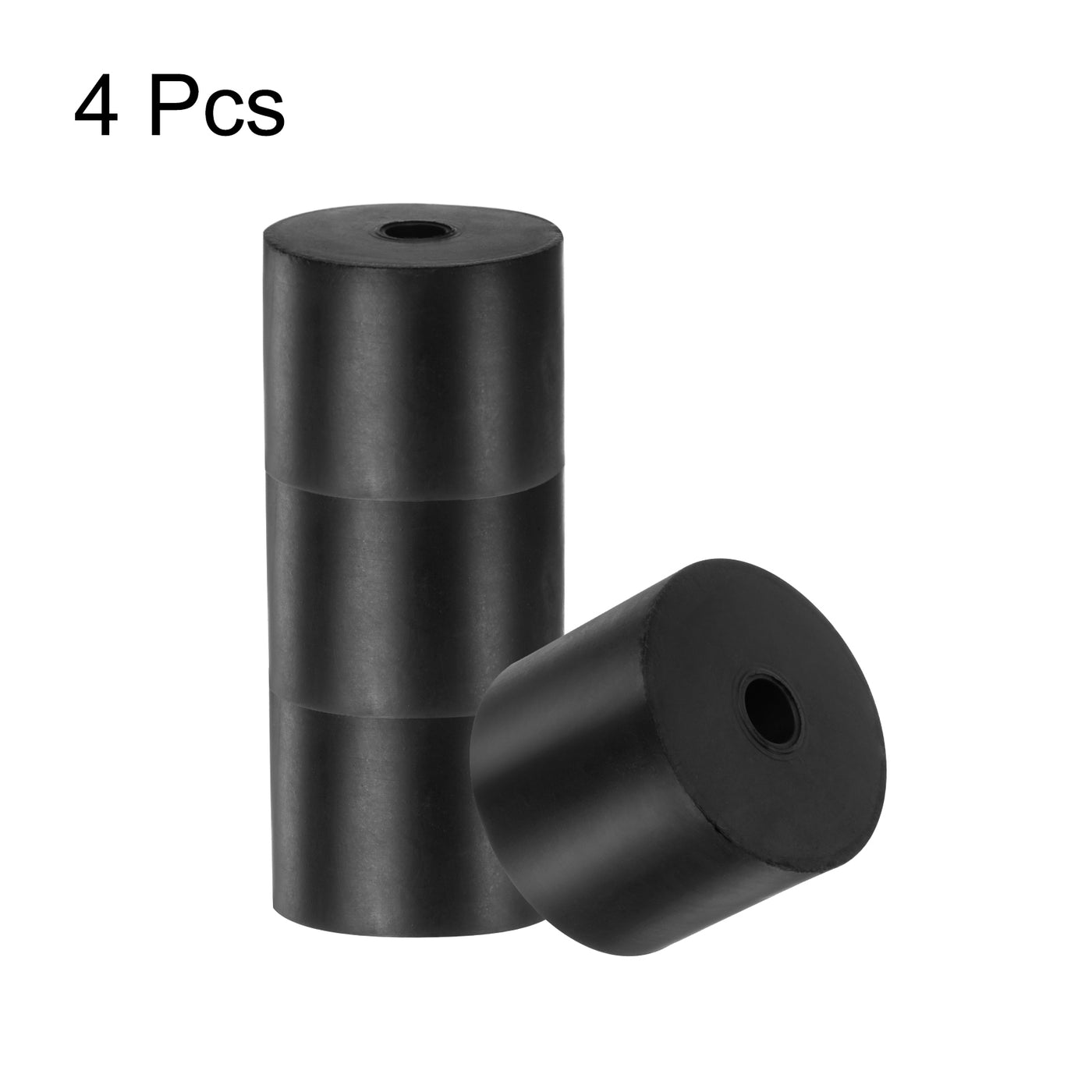 uxcell Uxcell 4pcs Rubber Spacers 50mm OD x 10mm ID x 40mm Height Round Anti Vibration Spacer