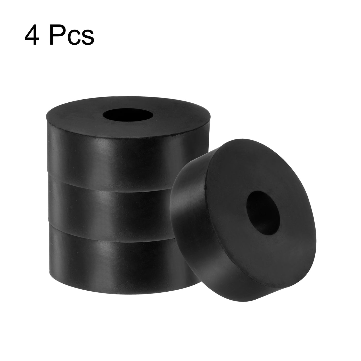 uxcell Uxcell 4pcs Rubber Spacers 60mm OD x 12mm ID x 30mm Height Round Anti Vibration Spacer