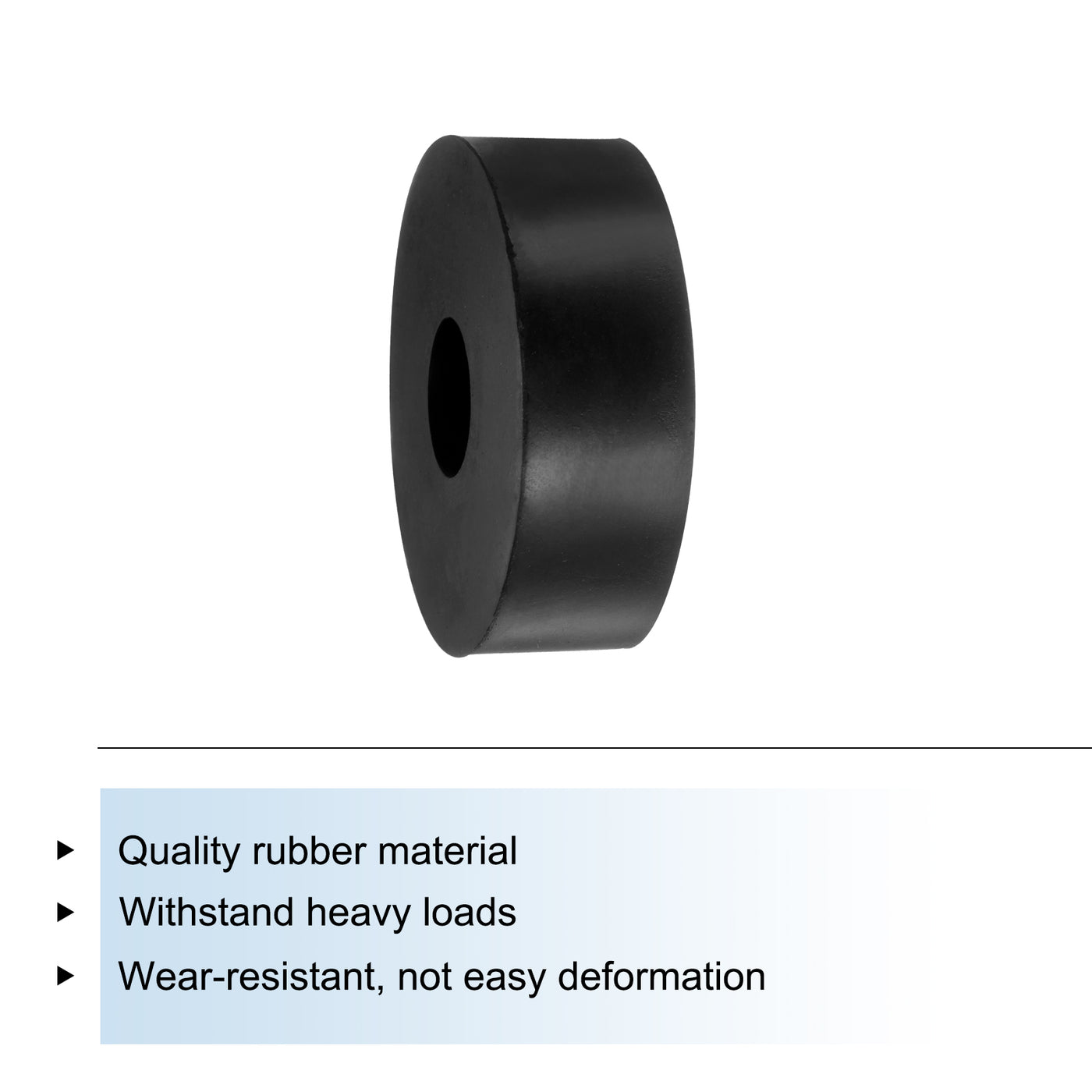 uxcell Uxcell 4pcs Rubber Spacers 60mm OD x 12mm ID x 30mm Height Round Anti Vibration Spacer