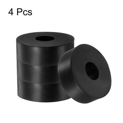 Harfington Uxcell 4pcs Rubber Spacers 60mm OD x 15mm ID x 30mm Height Round Anti Vibration Spacer