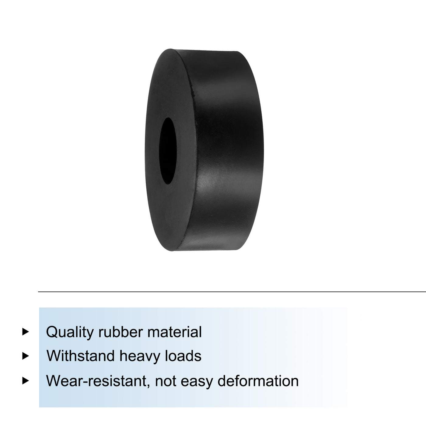 uxcell Uxcell 4pcs Rubber Spacers 60mm OD x 15mm ID x 30mm Height Round Anti Vibration Spacer