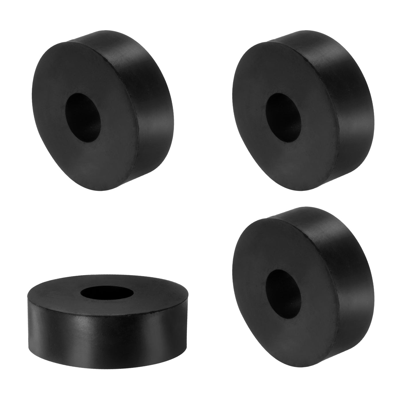 uxcell Uxcell 4pcs Rubber Spacers 60mm OD x 15mm ID x 30mm Height Round Anti Vibration Spacer