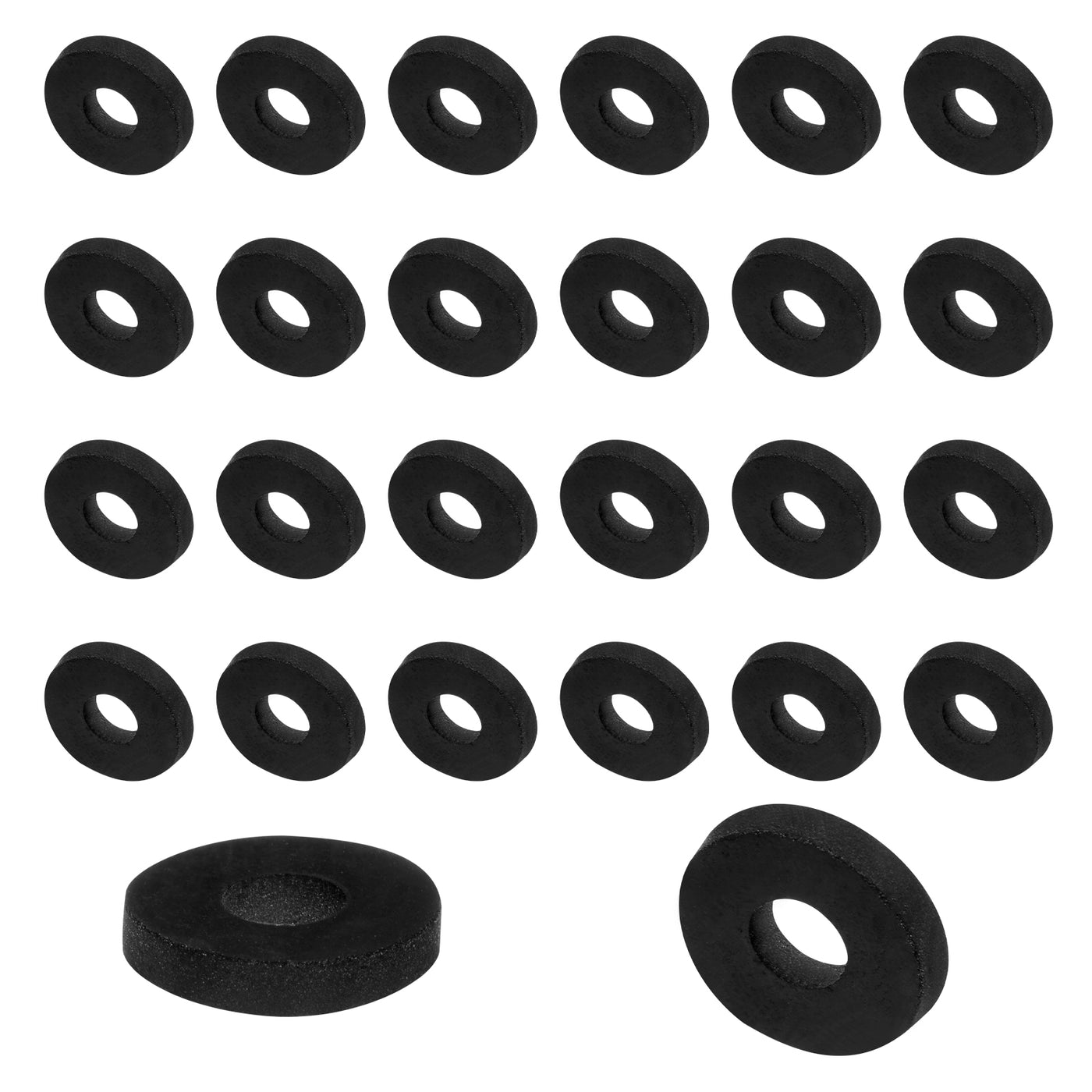 uxcell Uxcell 30pcs Rubber Spacers 16.5mm OD, 6.5mm ID, 3mm Height Round Anti Vibration Spacer