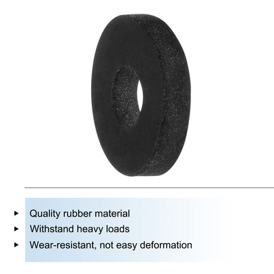 Harfington Uxcell 100pcs Rubber Spacers 5/8" OD, 1/4" ID, 3/32" Height Round Anti Vibration Spacer