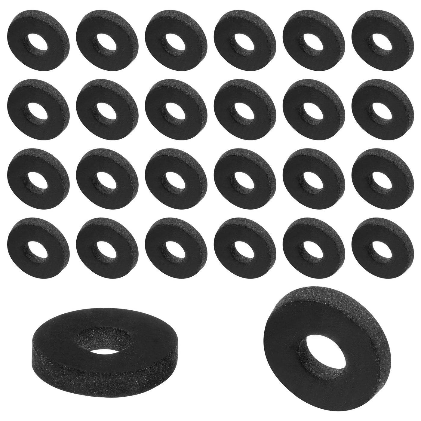 uxcell Uxcell 100pcs Rubber Spacers 5/8" OD, 1/4" ID, 3/32" Height Round Anti Vibration Spacer