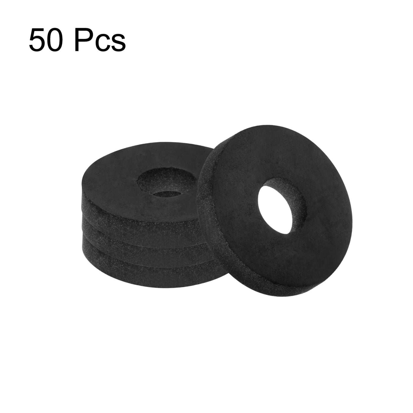 uxcell Uxcell 50pcs Rubber Spacers 3/4" OD, 1/4" ID, 1/8" Height Round Anti Vibration Spacer