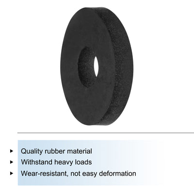 Harfington Uxcell 50pcs Rubber Spacers 3/4" OD, 1/4" ID, 1/8" Height Round Anti Vibration Spacer