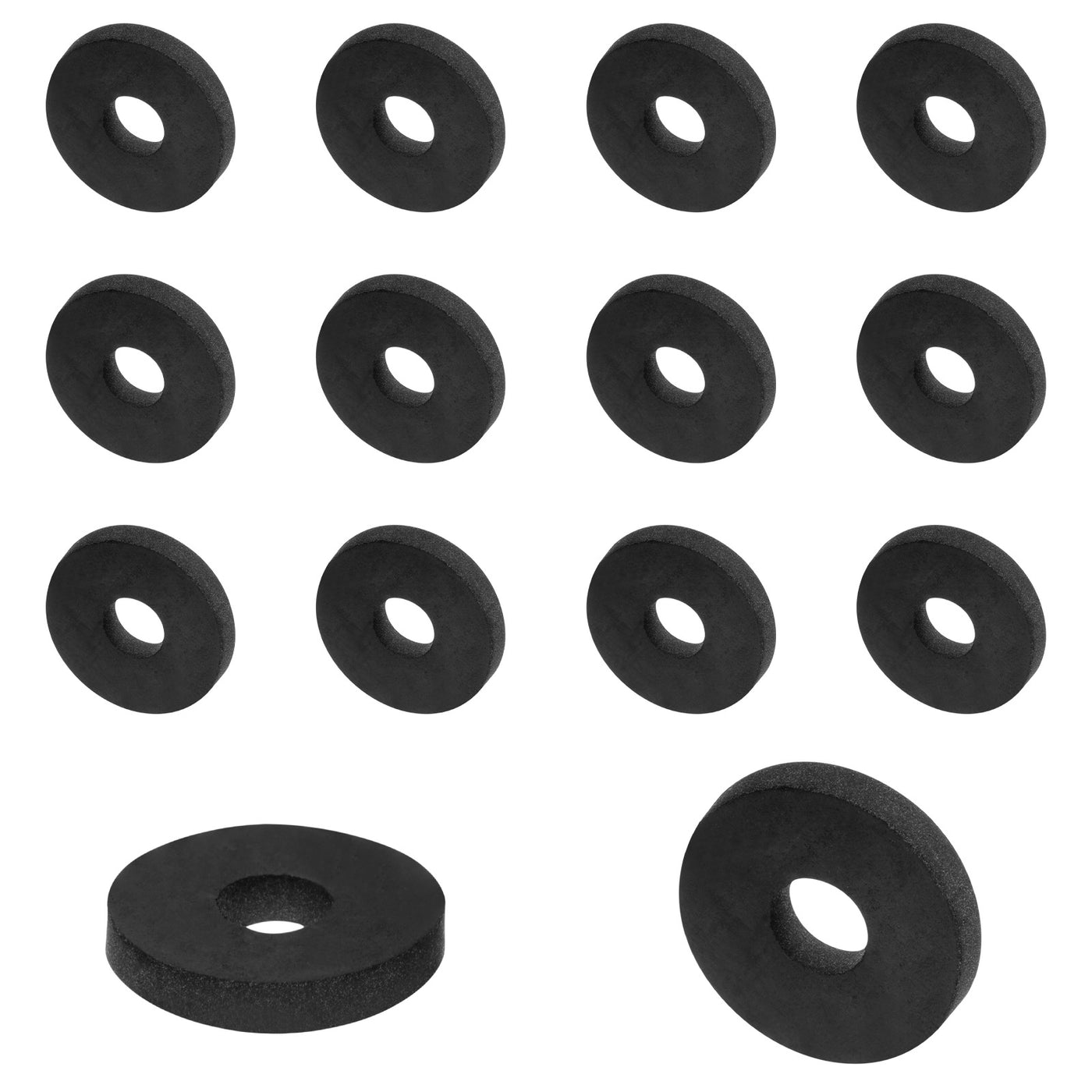 uxcell Uxcell 50pcs Rubber Spacers 3/4" OD, 1/4" ID, 1/8" Height Round Anti Vibration Spacer