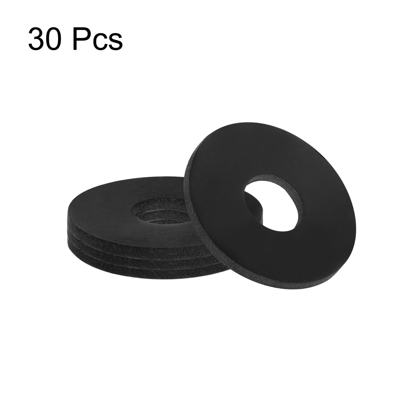 uxcell Uxcell 30pcs Rubber Spacers 30mm OD, 10.5mm ID, 2.5mm Height Anti Vibration Spacer