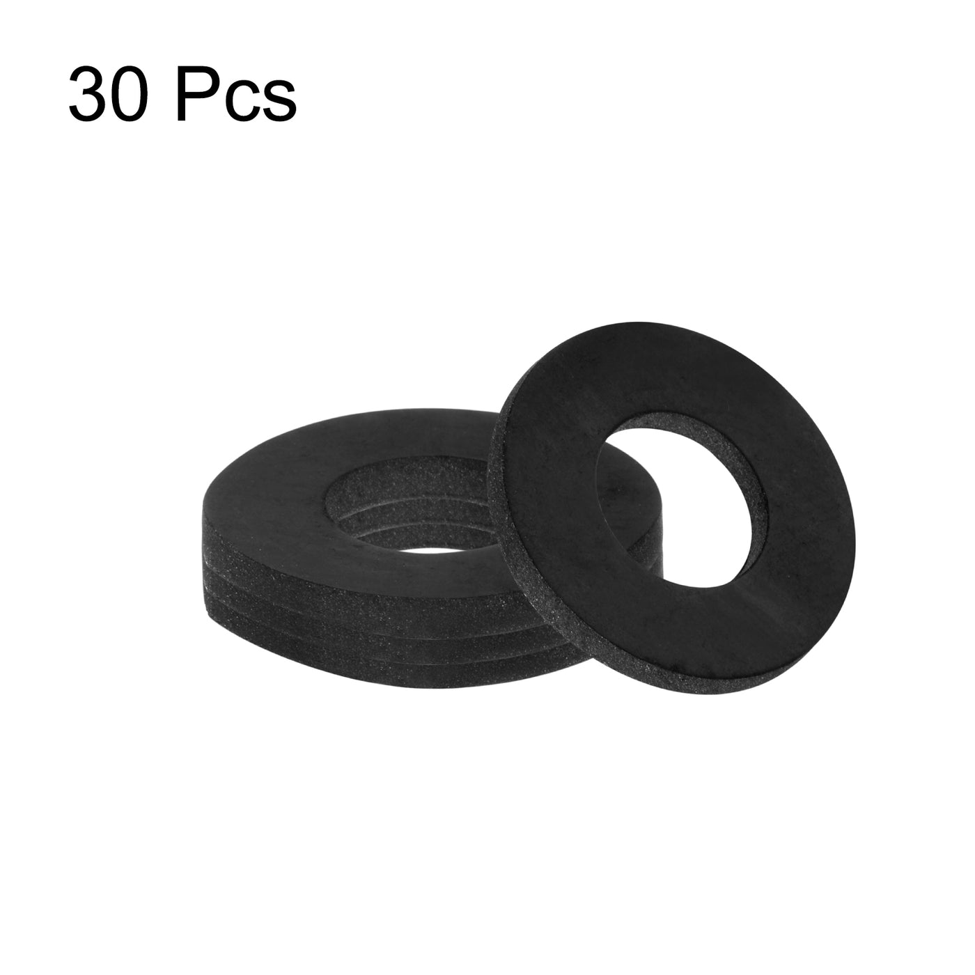 uxcell Uxcell 30pcs Rubber Spacers 27mm OD, 13mm ID, 3mm Height Round Anti Vibration Spacer