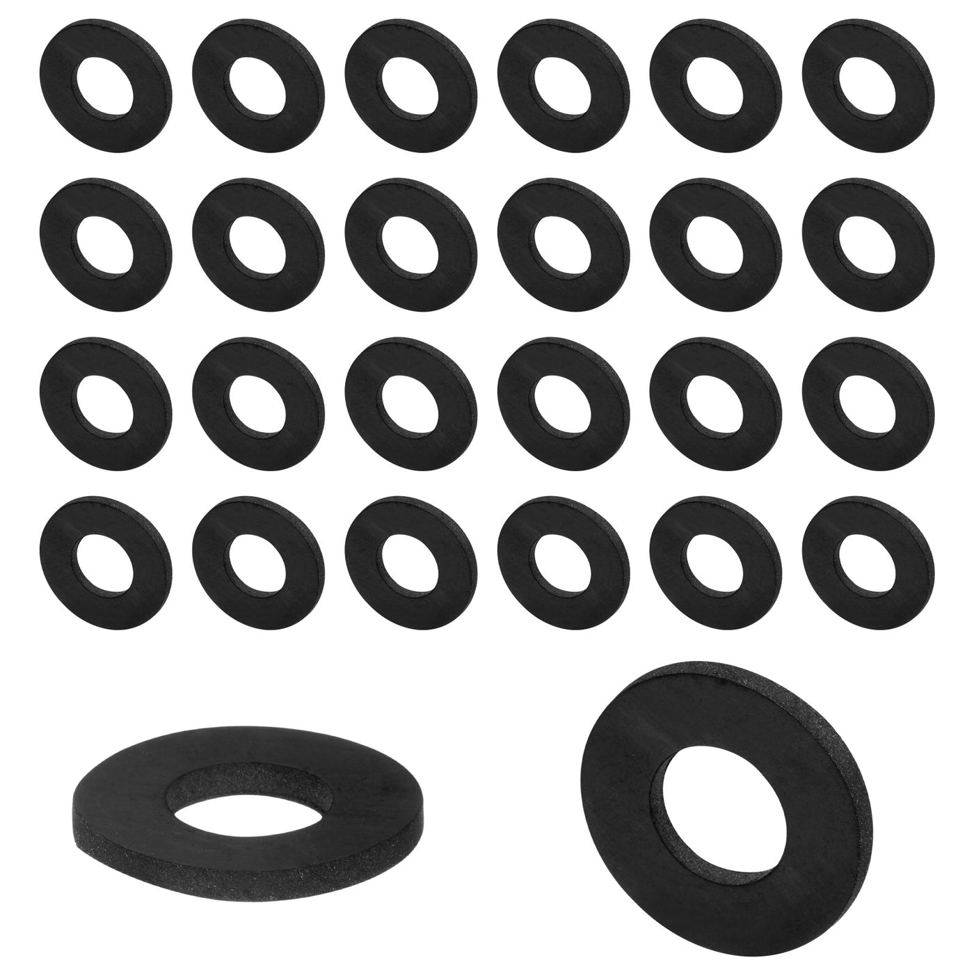 uxcell Uxcell 30pcs Rubber Spacers 27mm OD, 13mm ID, 3mm Height Round Anti Vibration Spacer