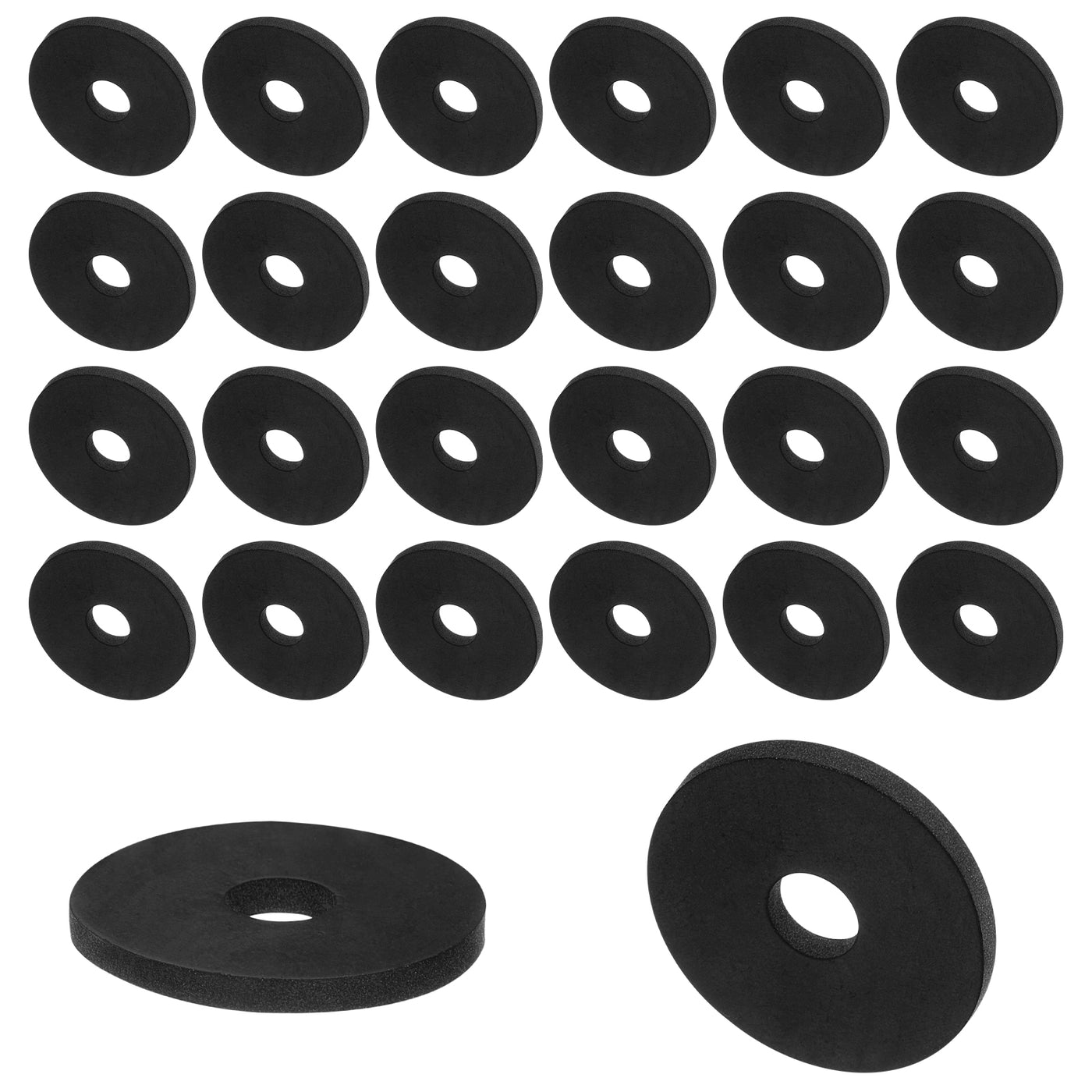 uxcell Uxcell 30pcs Rubber Spacers 20mm OD, 5.3mm ID, 2mm Height Round Anti Vibration Spacer