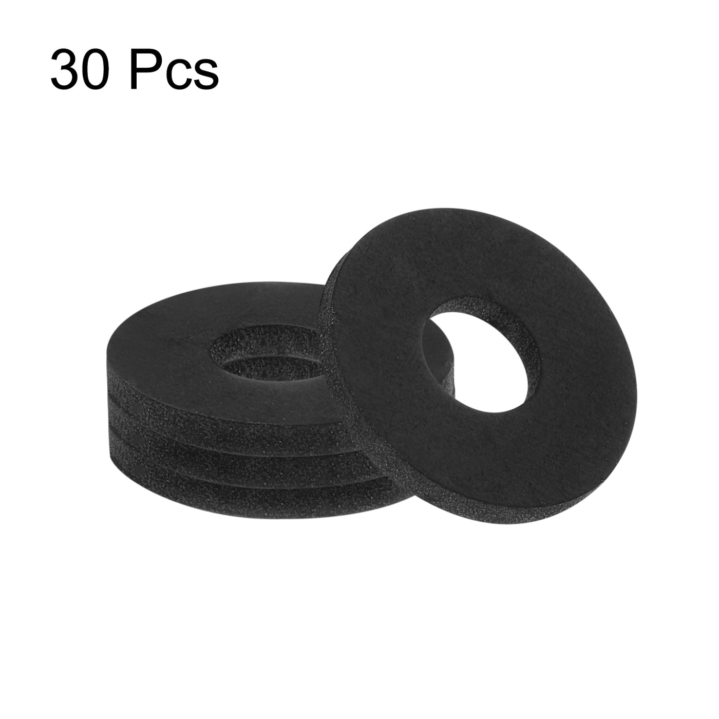 uxcell Uxcell 30pcs Rubber Spacers 14mm OD, 5.3mm ID, 1.5mm Height Round Anti Vibration Spacer