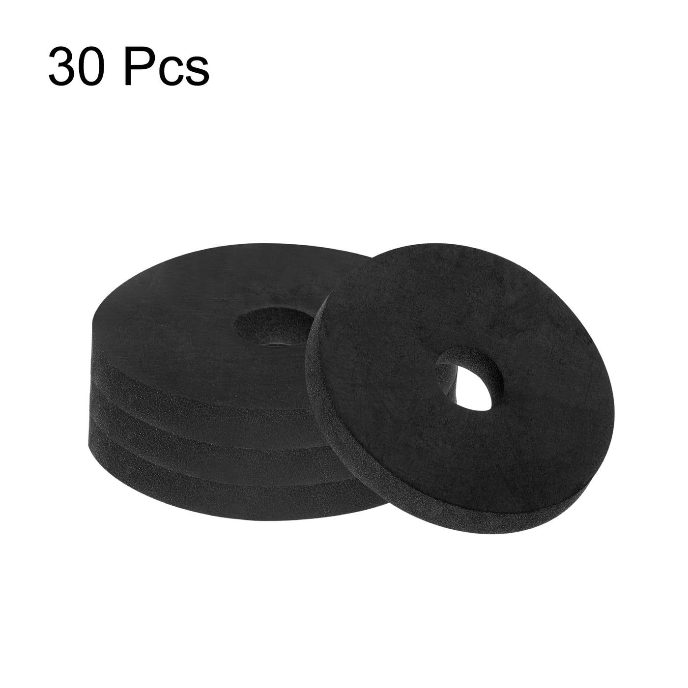 uxcell Uxcell 30pcs Rubber Spacers 25mm OD, 6mm ID, 3mm Height Round Anti Vibration Spacer