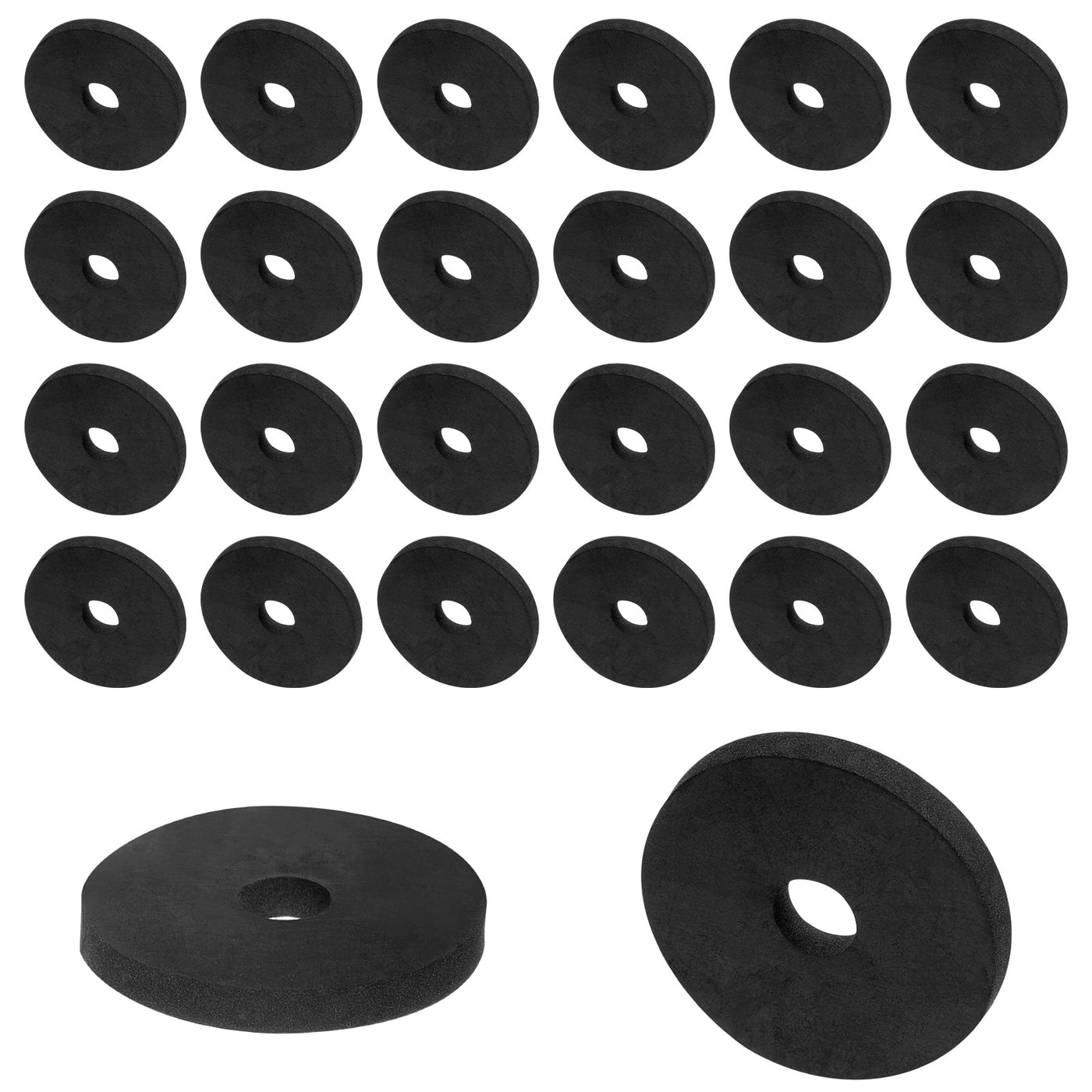 uxcell Uxcell 30pcs Rubber Spacers 25mm OD, 6mm ID, 3mm Height Round Anti Vibration Spacer