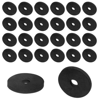 Harfington Uxcell 30pcs Rubber Spacers 25mm OD, 6mm ID, 3mm Height Round Anti Vibration Spacer