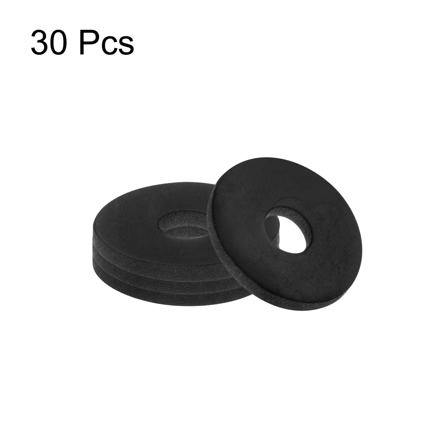 uxcell Uxcell 30pcs Rubber Spacers 20mm OD, 6.2mm ID, 2mm Height Round Anti Vibration Spacer